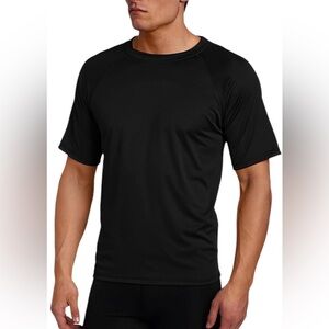 Kanu Surf NWT Men’s Short Sleeve UPF 50 Swim Shirt Rash Guard Sun Shirt Black XL